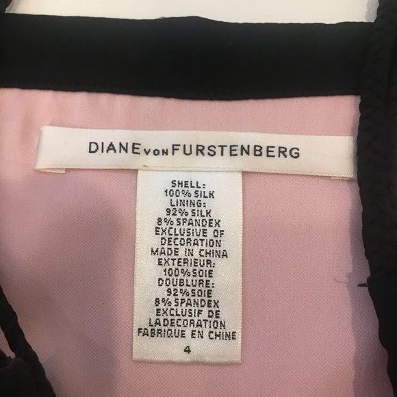 DVF Chiffon Party Dress Sz 4 - Picture 3 of 7